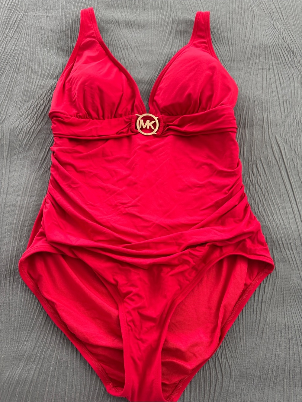 Michael Kors Hot Red One-Piece Swimsuit with MK Emblem